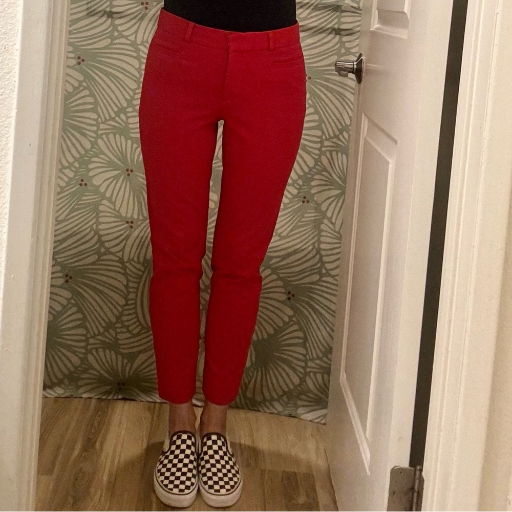 Banana republic red SLOAN ankle length slacks